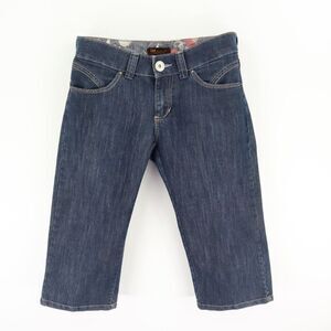 Lee‎ Capri Jeans Low Rise Womens Size 8 Blue Dark Wash Cotton Blend One True Fit